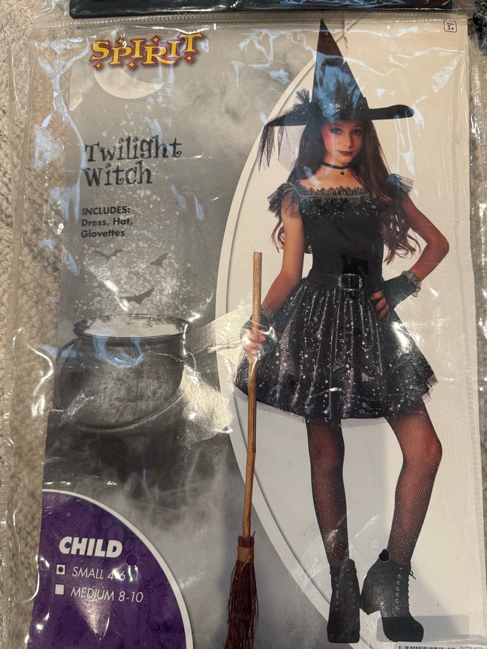 Spirit Black Twilight Witch Costume with Sparkle Skirt S 4/6